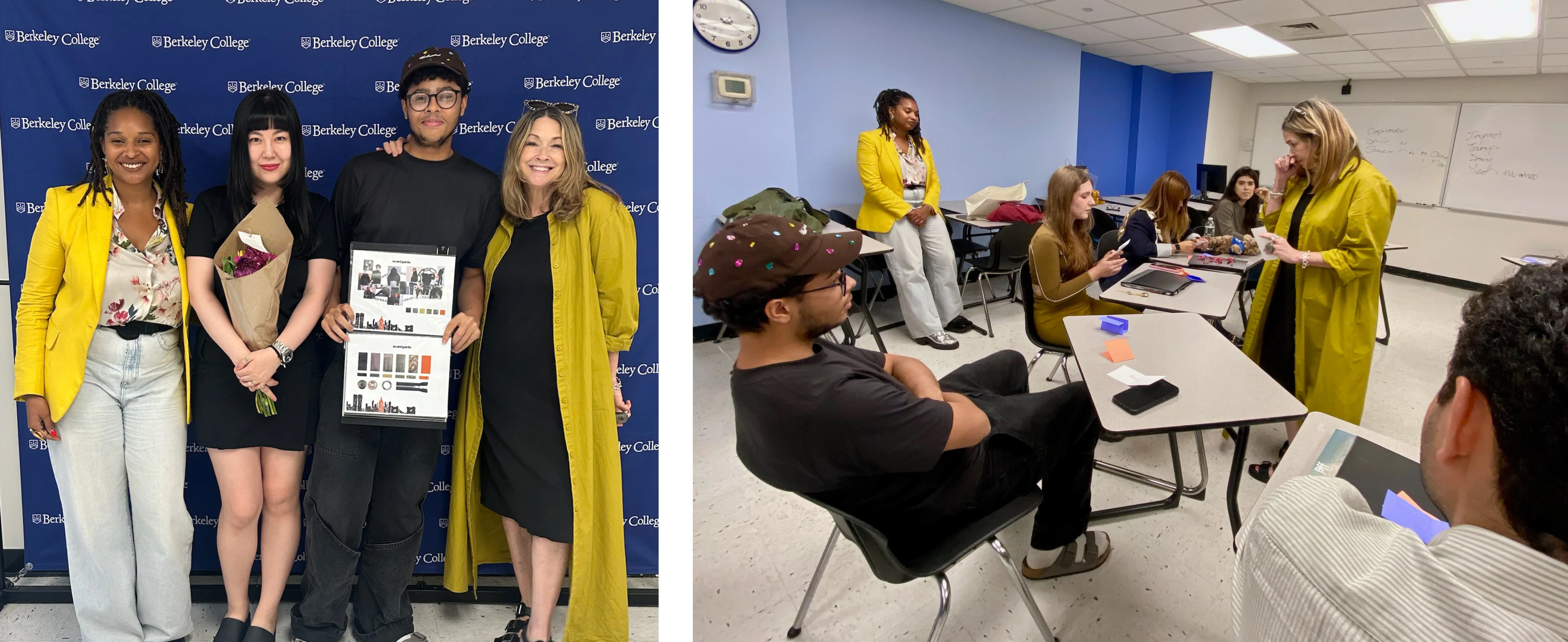 Caio attending the Rennert Fashion program graduation